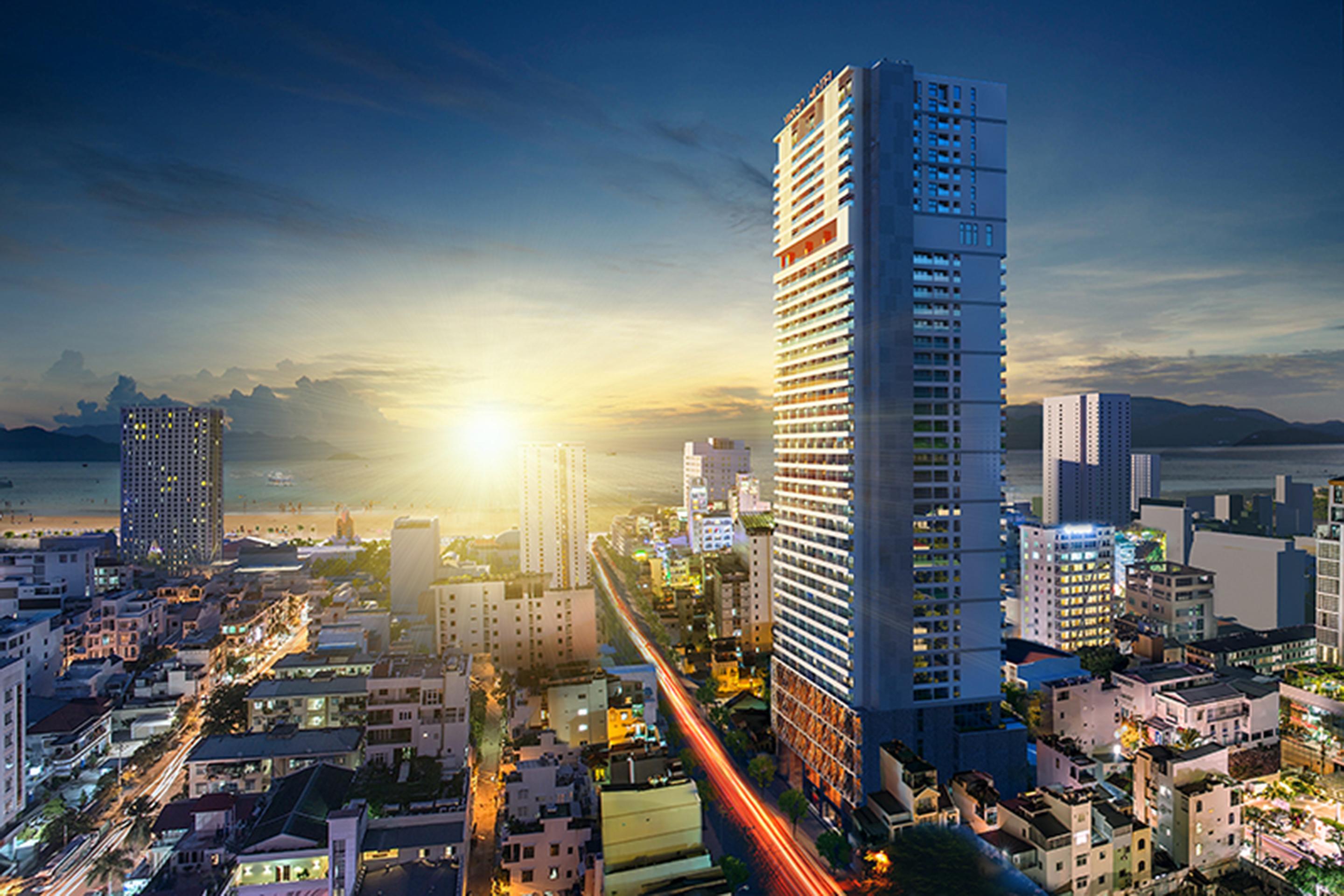 Virgo Hotel Nha Trang Ngoại thất bức ảnh The 3D rendering of the building